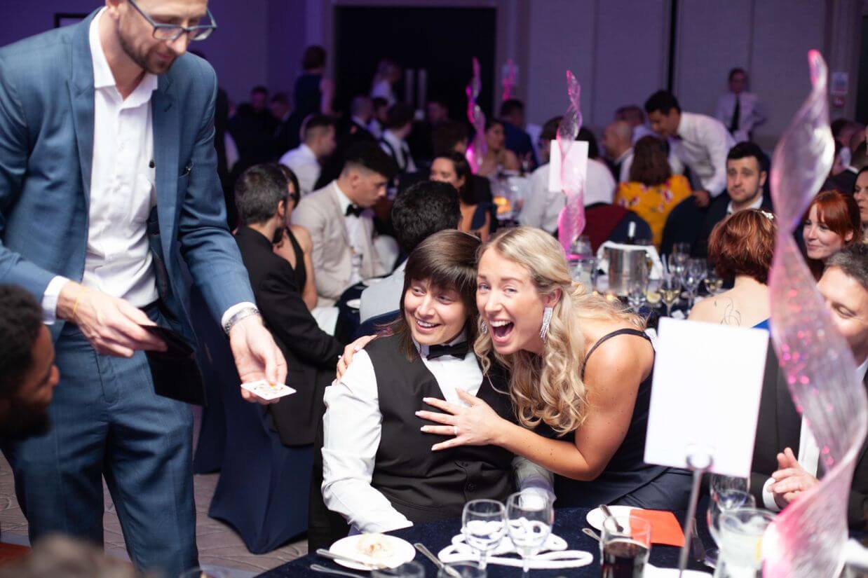 Magician for corporate party — guests amazed