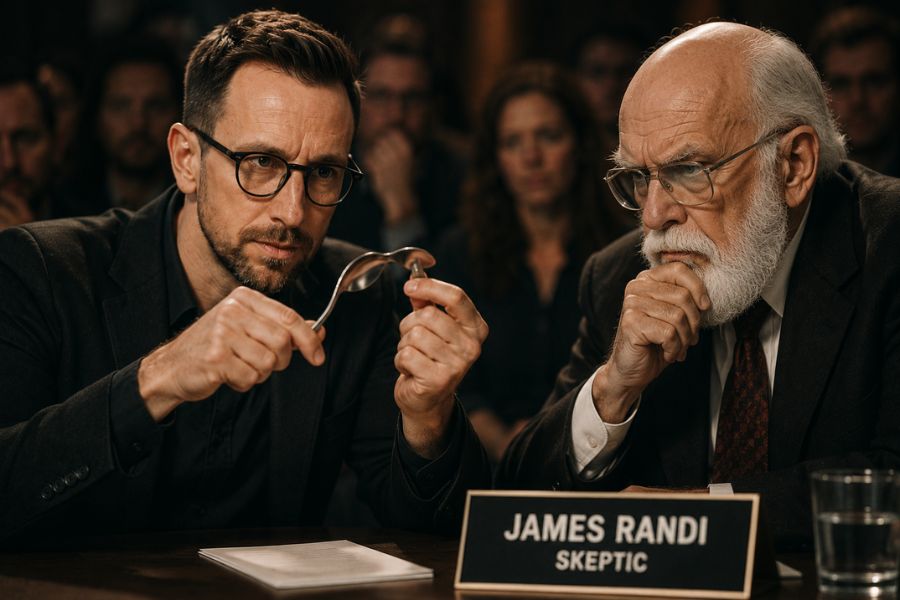 A documentary-style magic and mystery scene