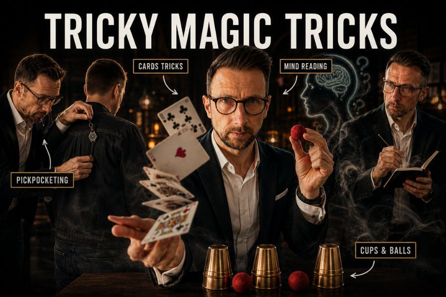 Close-Up Chris performing tricky close-up magic