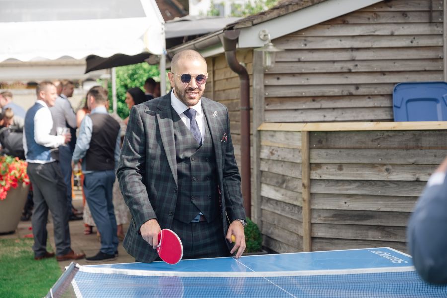 Wedding Games for Guests 9 Table tennis set up as a fun wedding reception game