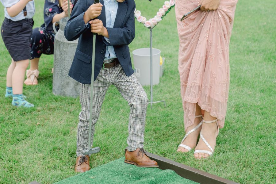 Wedding Games for Guests 20 Croquet set on the lawn at a summer garden wedding