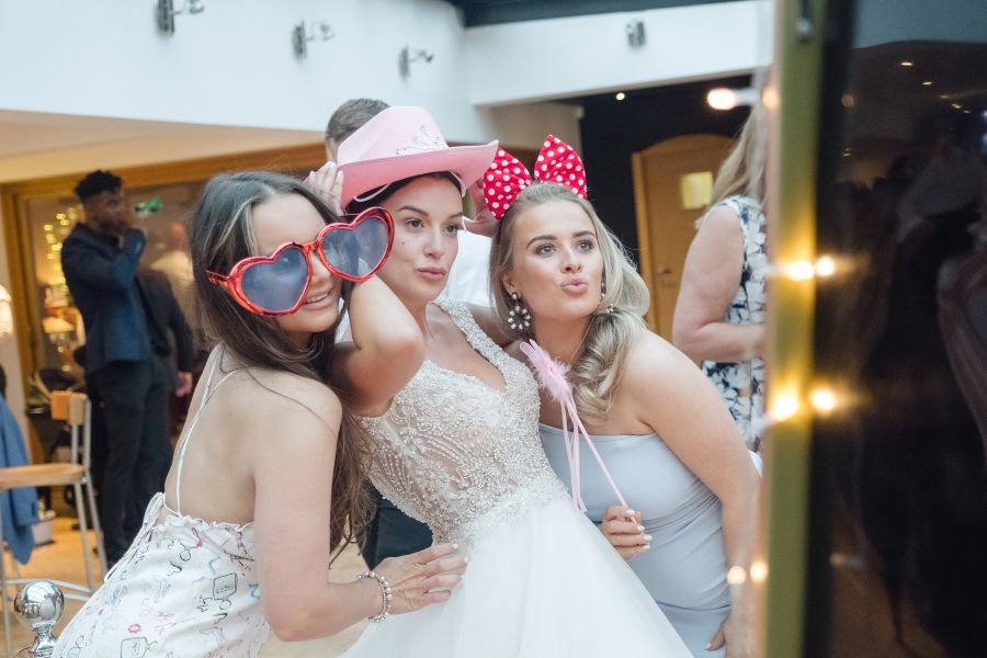 Wedding Games for Guests 24 Wedding photo booth with props acting as an evening icebreaker