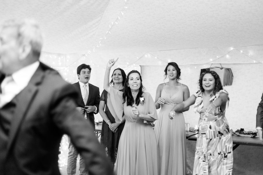 Wedding Games for Guests 27 DJ photo game getting wedding guests onto the dance floor with the couple