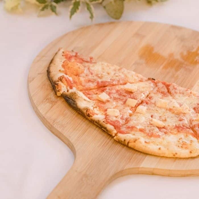 Wood-fired pizza oven at a wedding