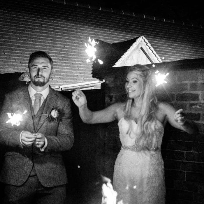 Wedding fireworks display as the end-of-night finale