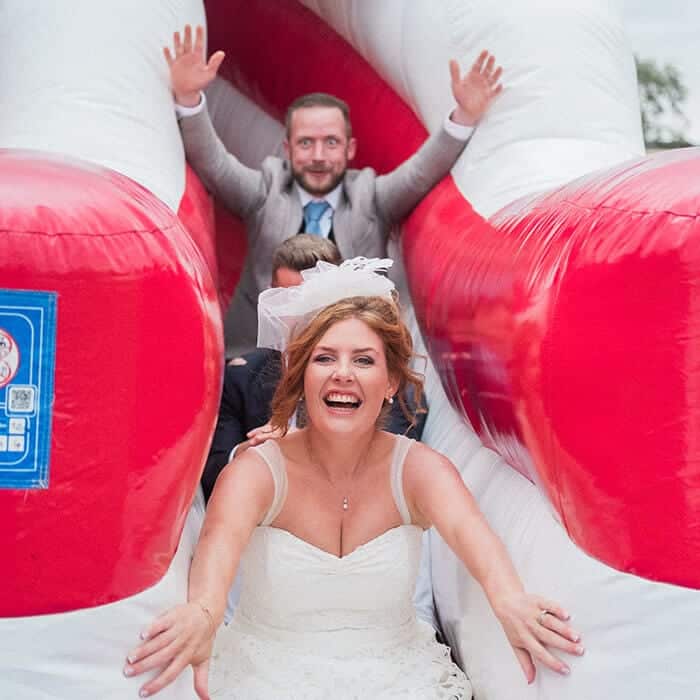 Wedding bouncy castle entertainment for both children and adult guests