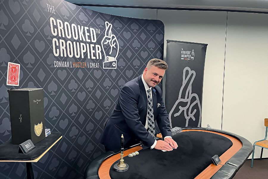 Corporate away day workshop with close-up magic and bar bets