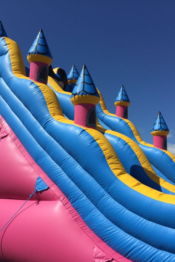 Inflatable activity at a corporate fun day