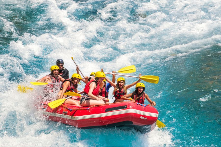White water rafting at a corporate fun day