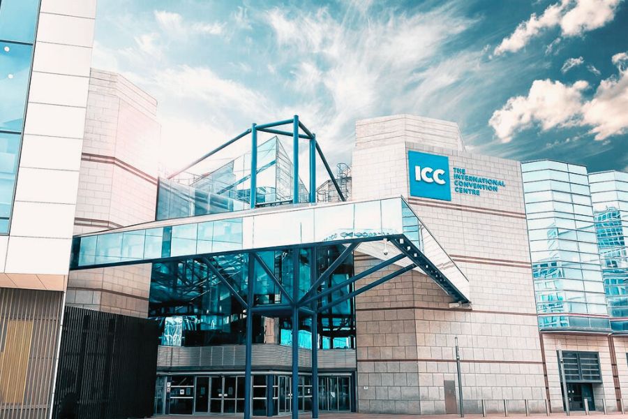 The ICC Birmingham Christmas party venue exterior