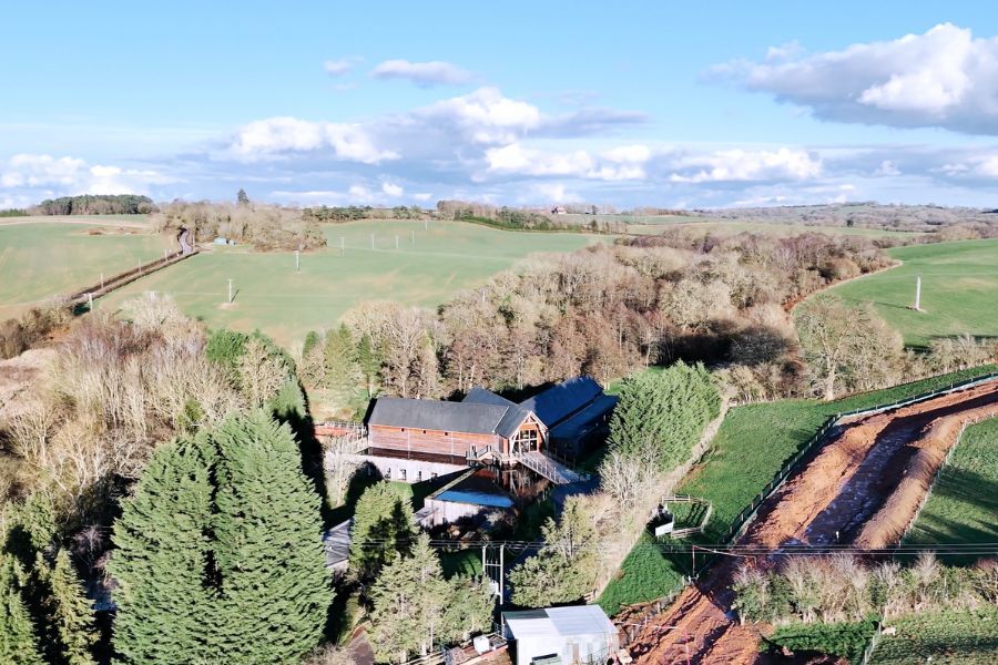 favourite magicians drone shot of mill barn
