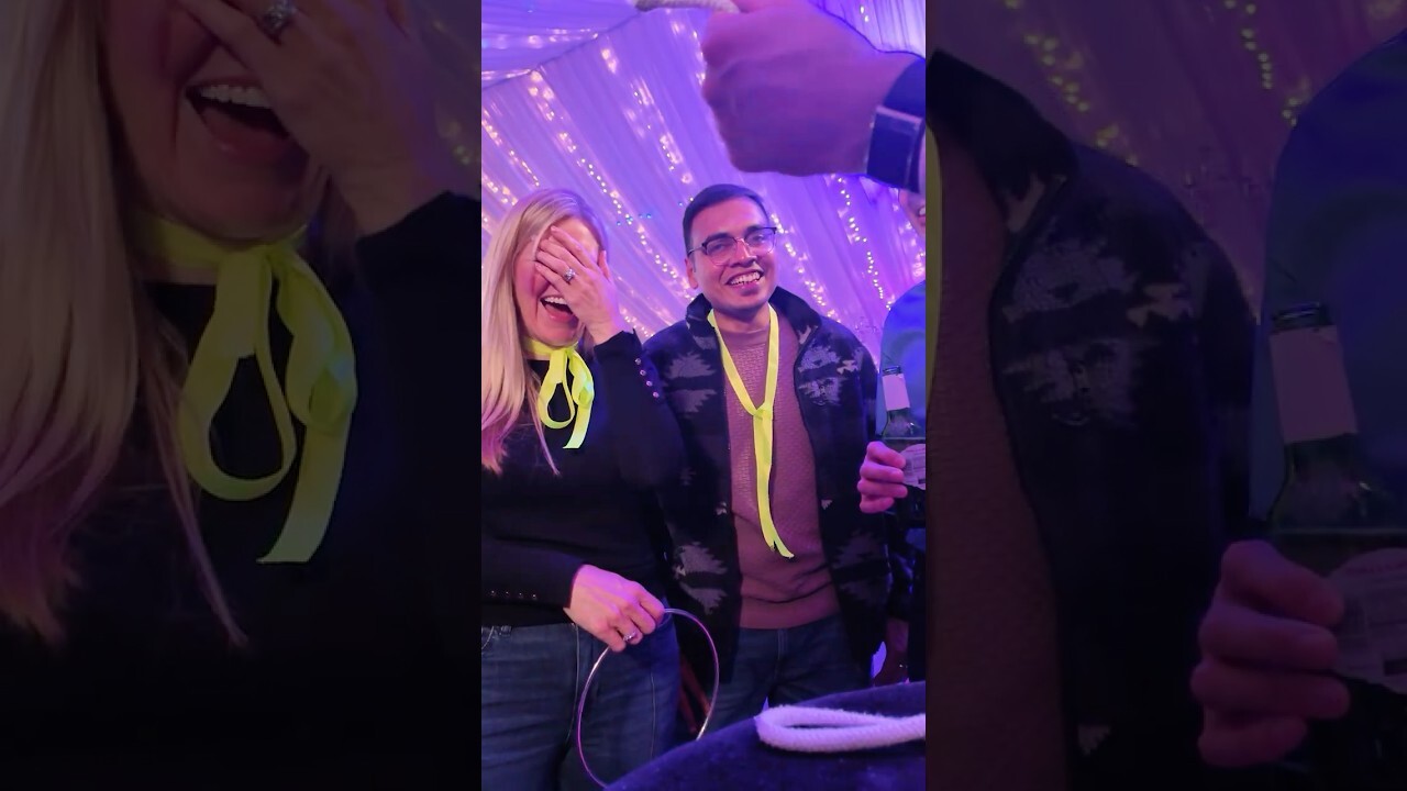 Close-up magician performing at an event in Worcester