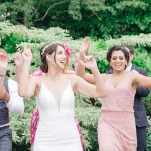 outdoor wedding dance off