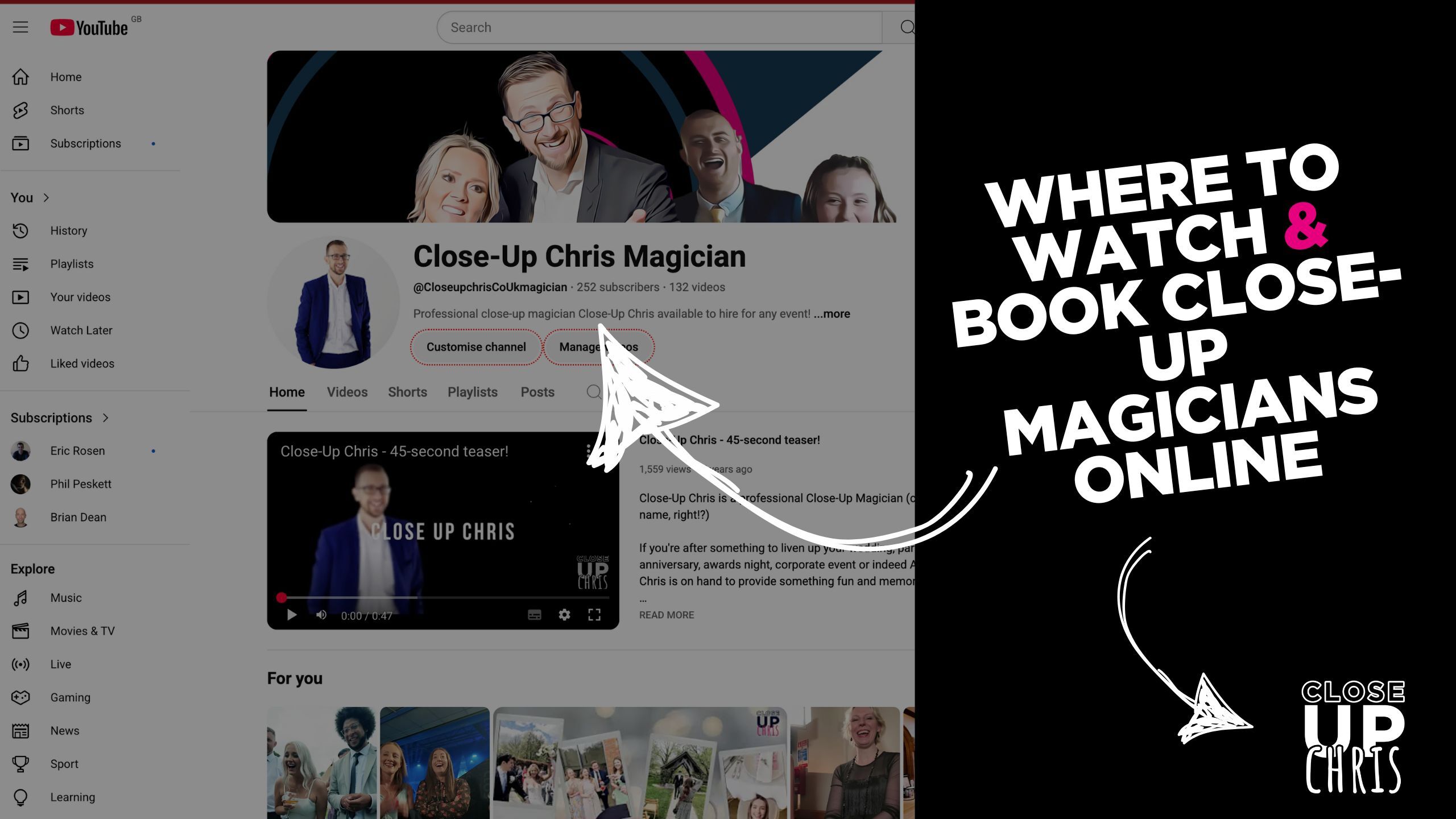 Where to Watch & Book Close-Up Magicians Online