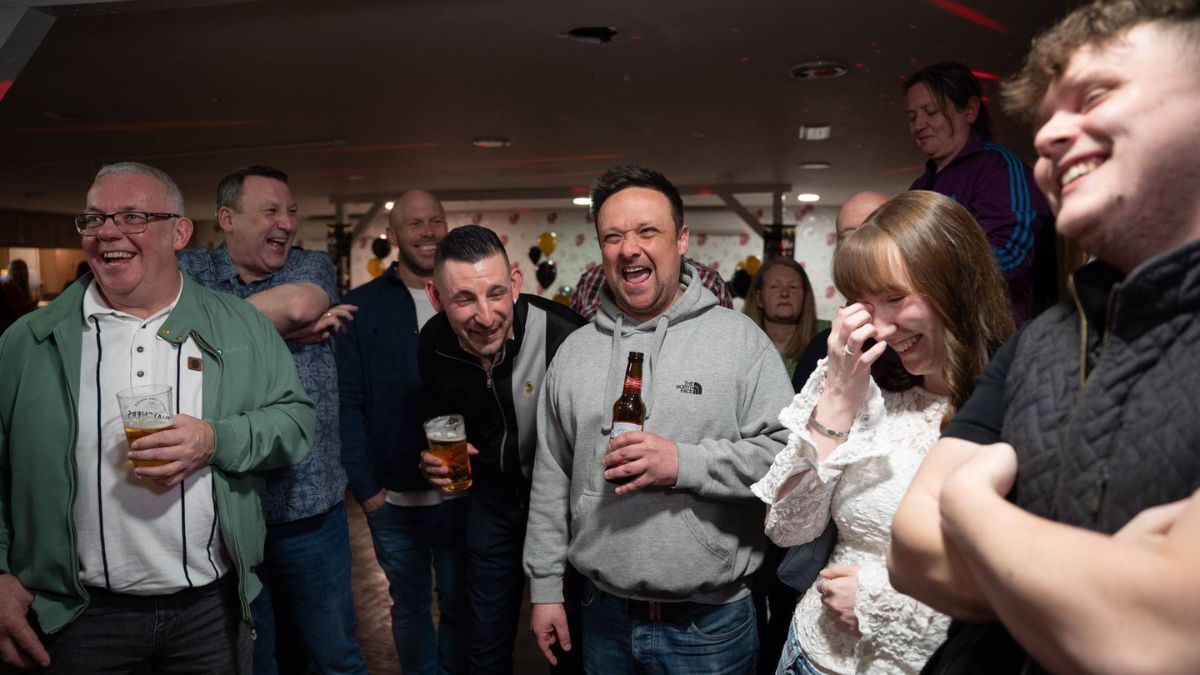 Close-up magician performing at a Worcester event