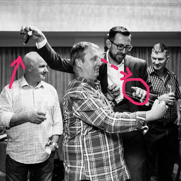 How to steal a watch 13 Magician directing the mark's attention towards the camera