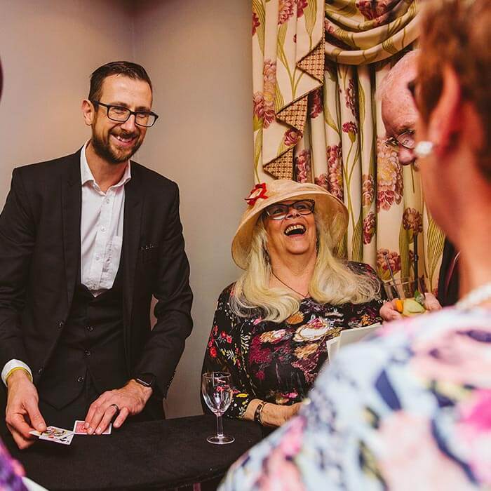 How to steal a watch 4 Magician scanning the room for a suitable subject