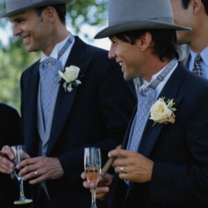 groomsmen smoking cigars