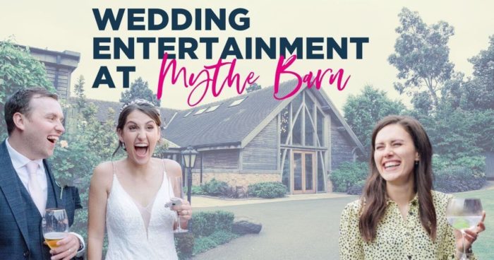 wedding entertainment at mythe barn