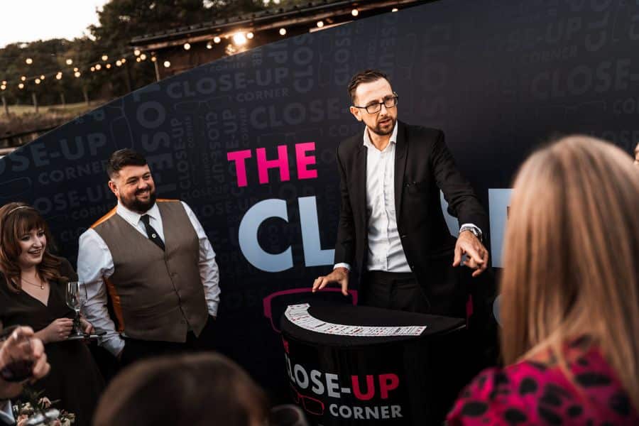 When is the Best Time to Have a Wedding Magician10 magician performing