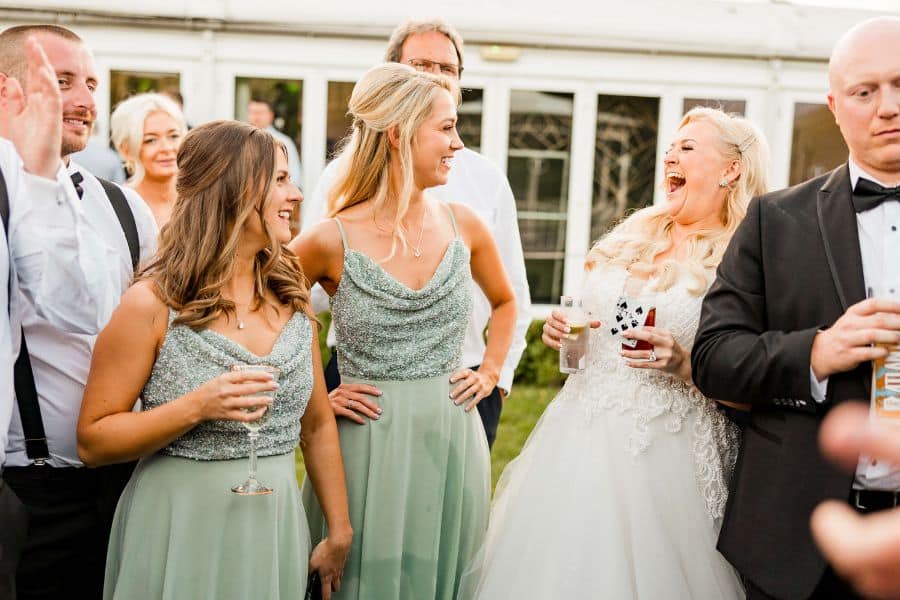 When is the Best Time to Have a Wedding Magician12 laughing guests