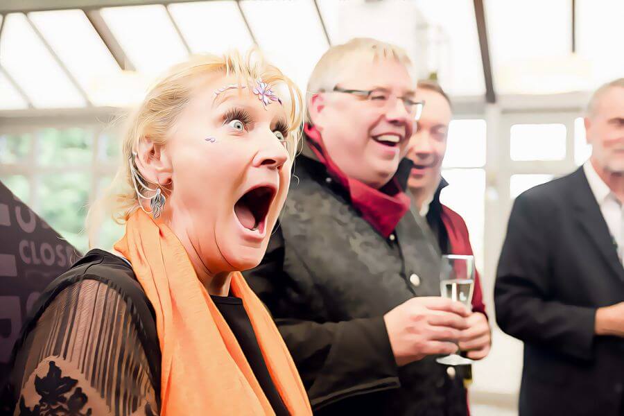 shocked wedding guest