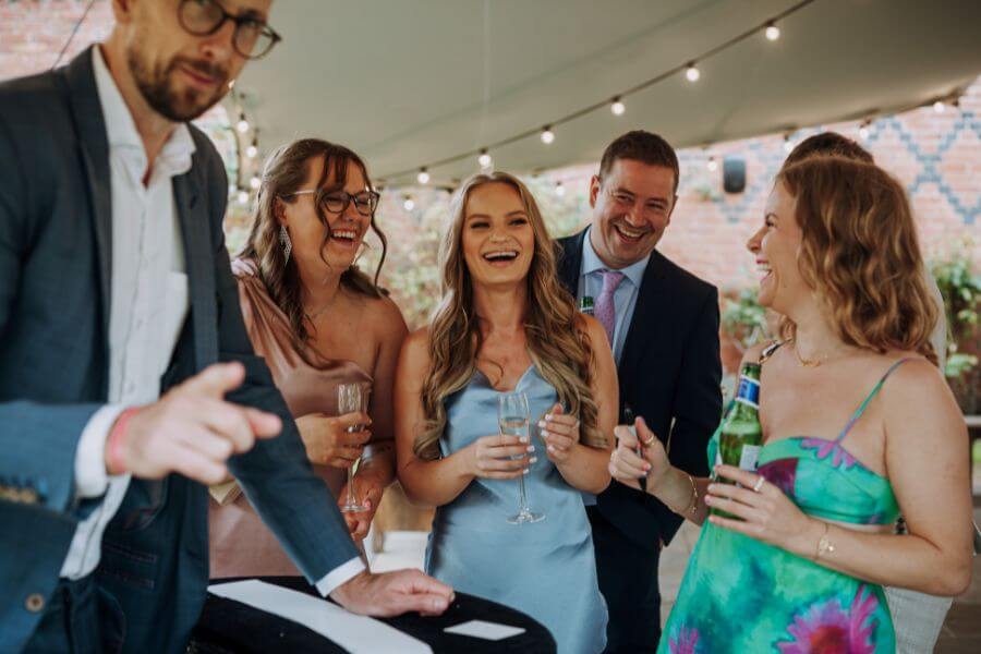 magician and guests