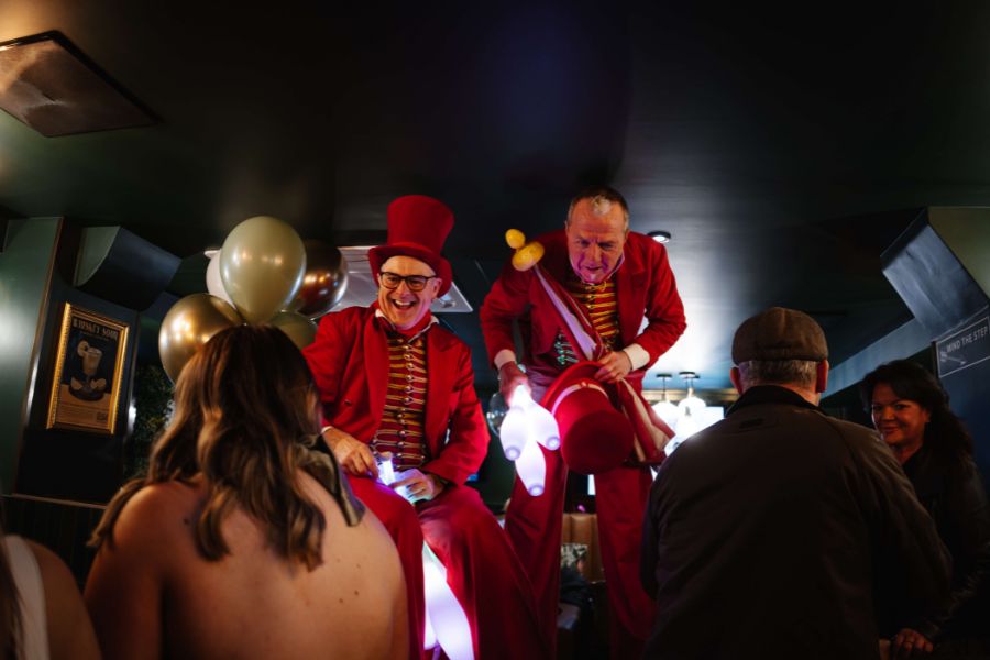 Worcester Corporate Magician Conservatory Cocktail Bar 10 stilt walkers