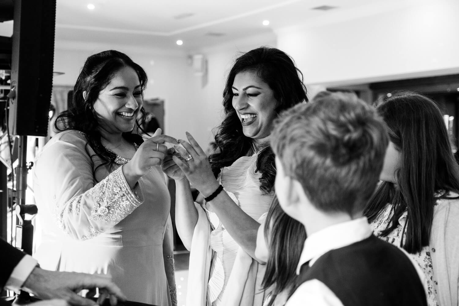 Close-up magic at Kim and Christina's wedding at Harborne Golf Club